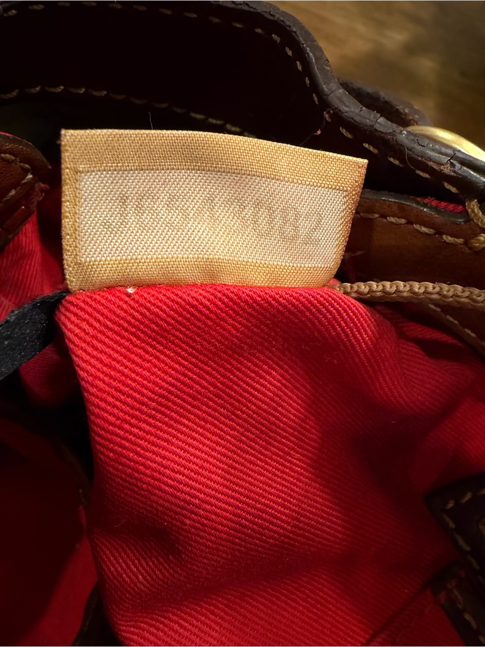 Dooney & Bourke Cognac Leather Satchel with Dark Brown Trim - Picture 8 of 14